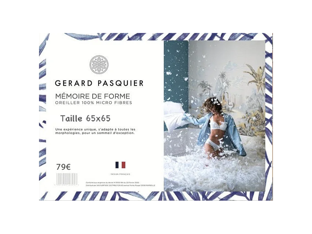 2 traagschuimkussens voor de nekwervelkolom 65 x 65 cm