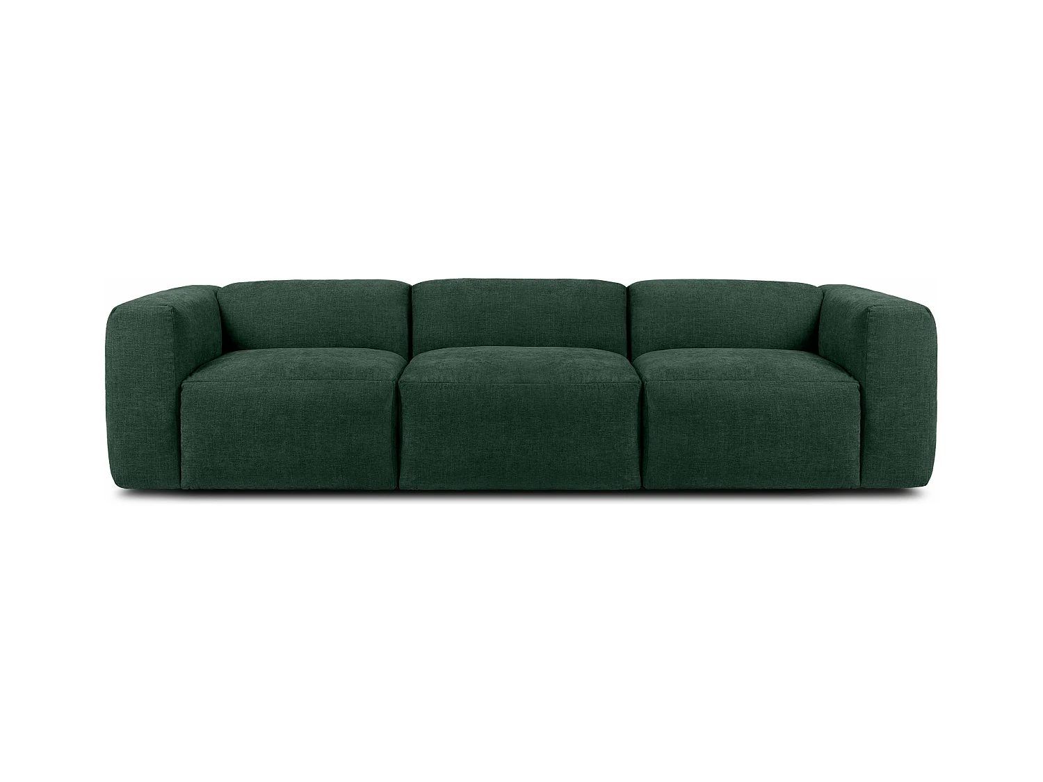 Canapé 3 places avec assise extrêmement moelleuse et confortable - bleu marine - BUFFO