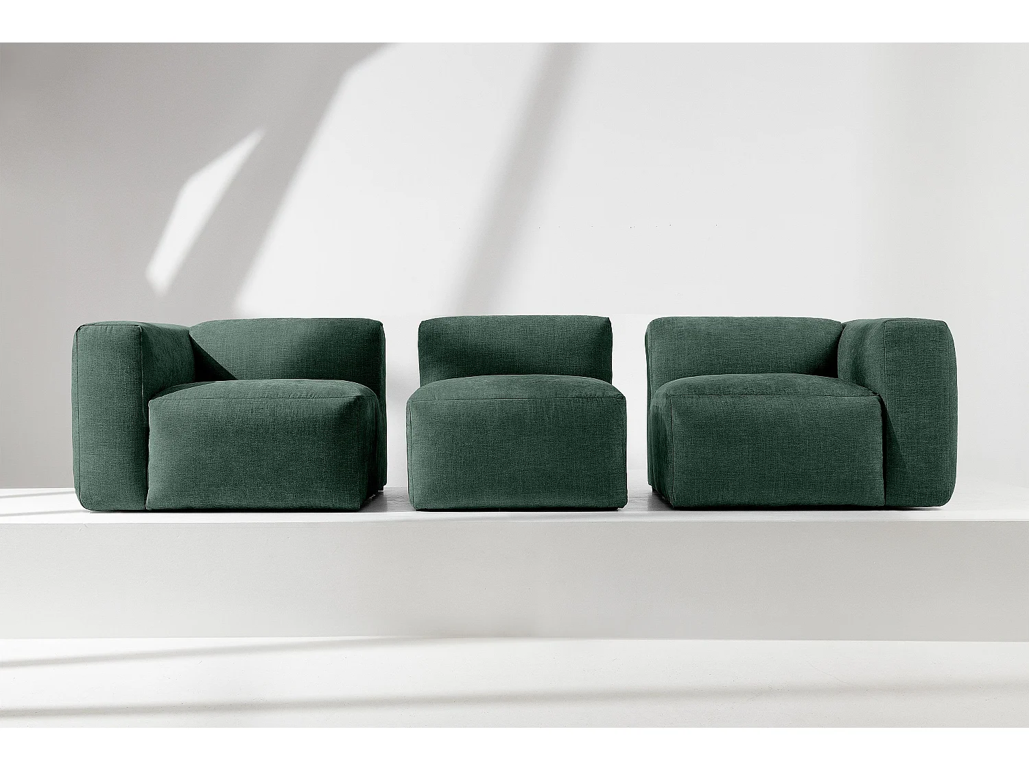 Sofa 3 Sitzer mit extrem weicher und bequemer Sitz - marineblau - BUFFO