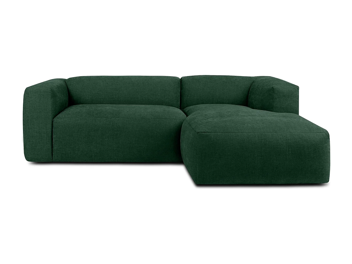 Ecksofa Rechts 3/4 Sitzer mit extrem weicher und bequemer Sitz - blau - BUFFO