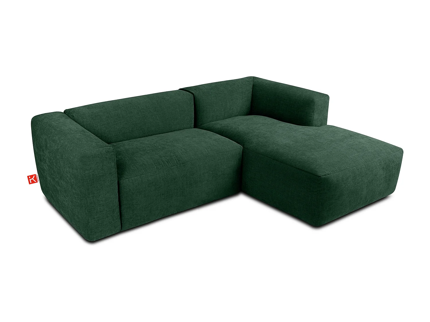 Ecksofa Rechts 3/4 Sitzer mit extrem weicher und bequemer Sitz - blau - BUFFO