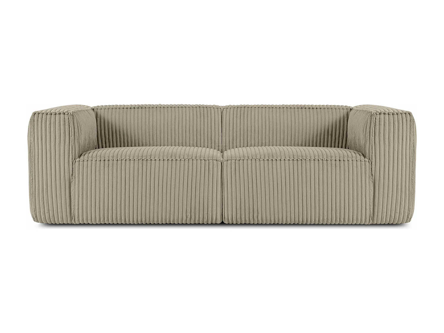 Modernes Sofa 3 Sitzer aus breitem Cordstoff - beige - FEROX
