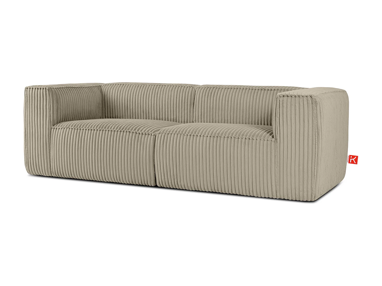 Modernes Sofa 3 Sitzer aus breitem Cordstoff - beige - FEROX