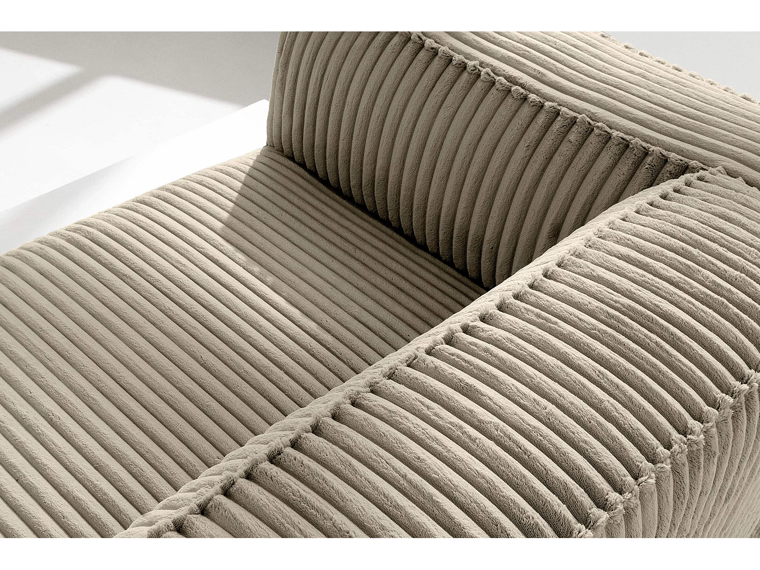 Modernes Sofa 3 Sitzer aus breitem Cordstoff - beige - FEROX