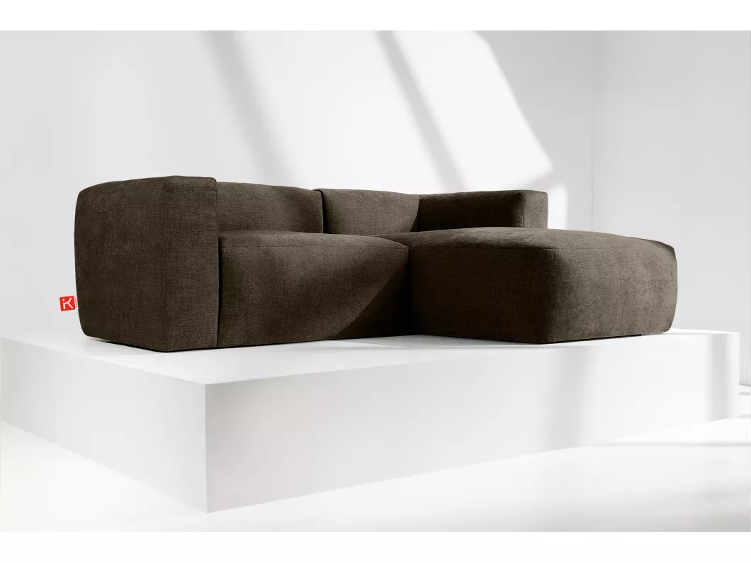 Kauf Unique Ecksofa Rechts 3/4 Sitzer mit extrem weicher und bequemer Sitz - braun - BUFFO