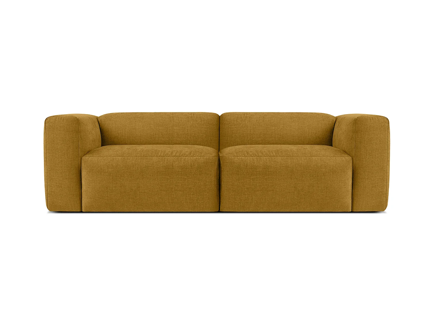 Canapé 2,5 places avec assise extrêmement moelleuse et confortable - jaune - BUFFO