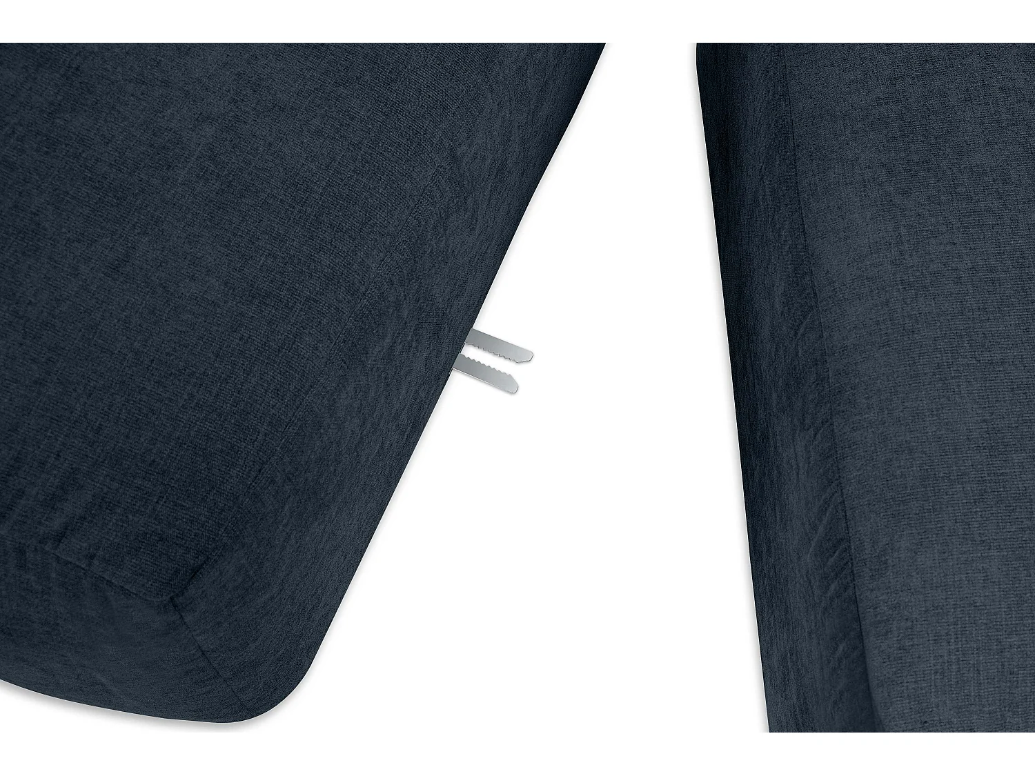 7/8 Sitzer Panorama-Ecksofa mit extrem weicher und bequemer Sitz - blau - BUFFO