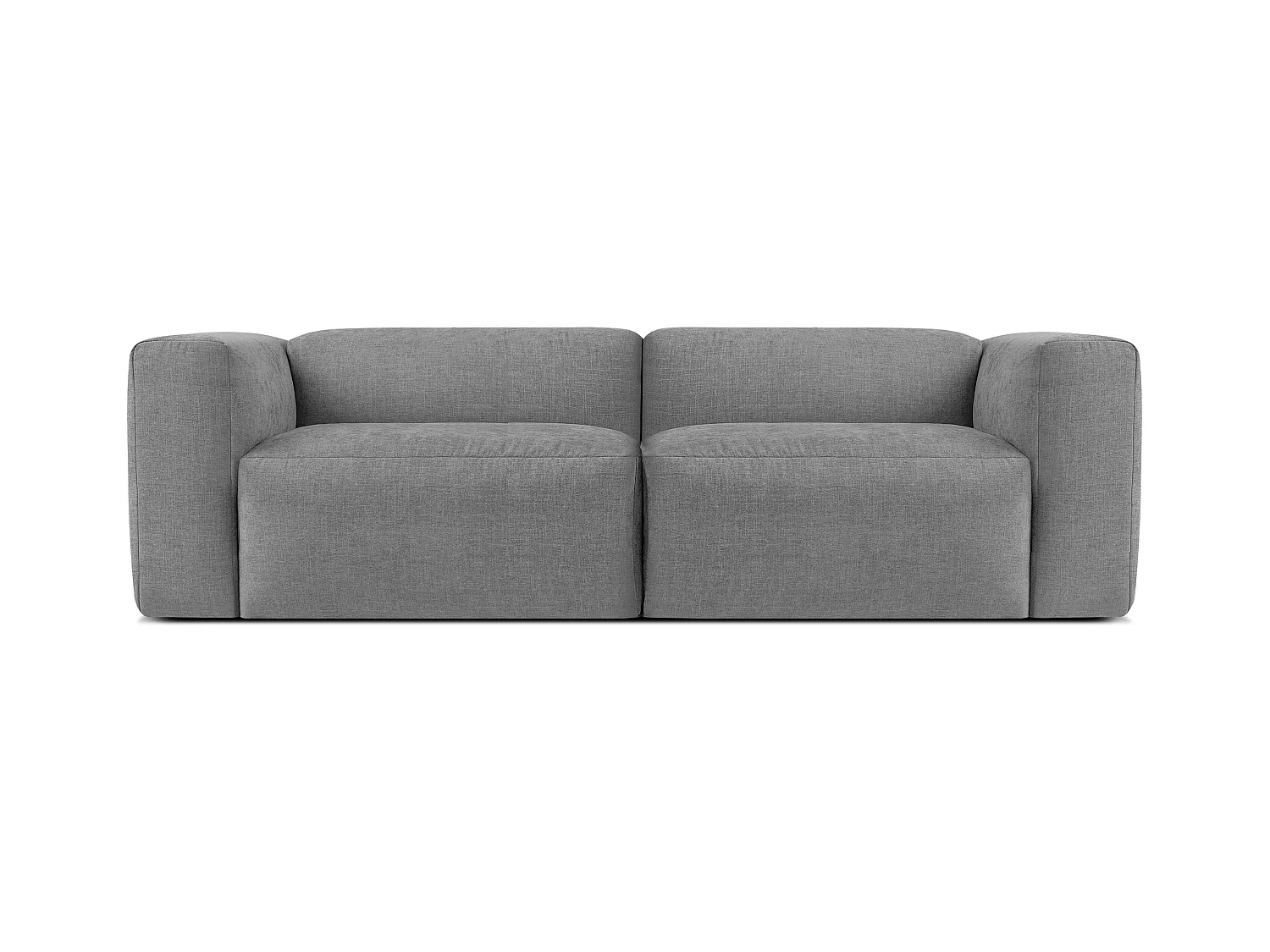 Canapé 2,5 places avec assise extrêmement moelleuse et confortable - gris clair - BUFFO