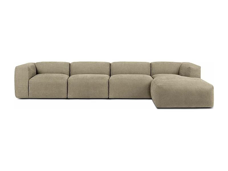 Ecksofa Rechts 6-Sitzer mit extrem weicher und bequemer Sitz - gelb - BUFFO