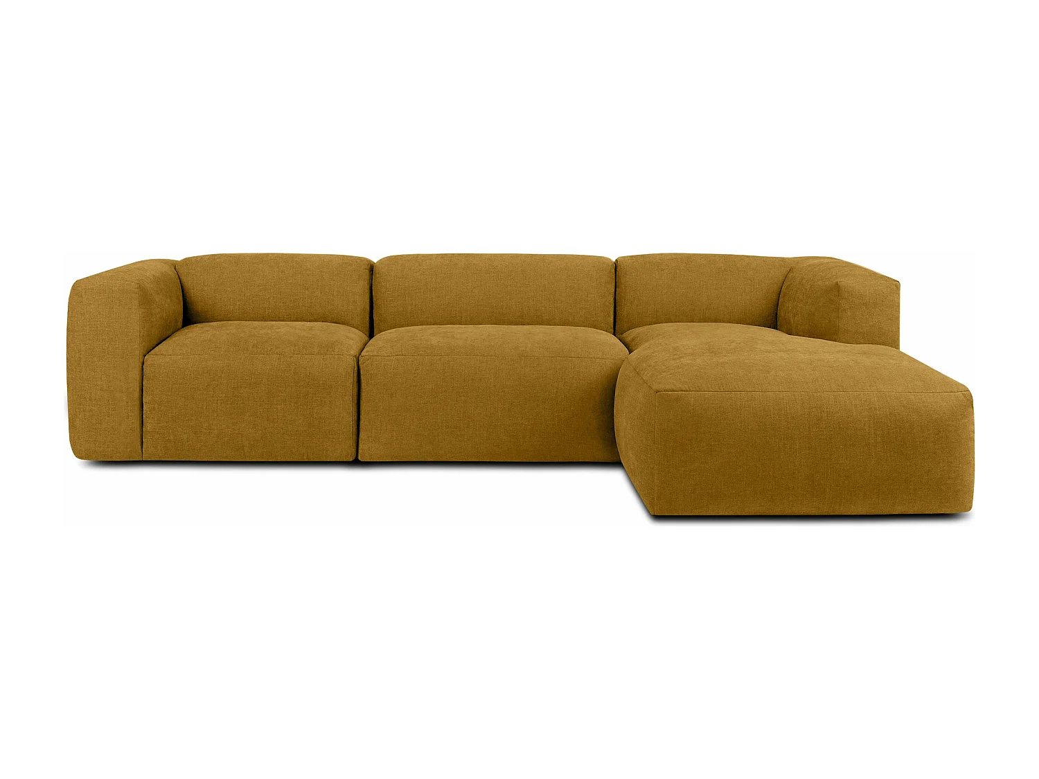 Ecksofa Rechts mit extrem weicher und bequemer Sitz - gelb - BUFFO