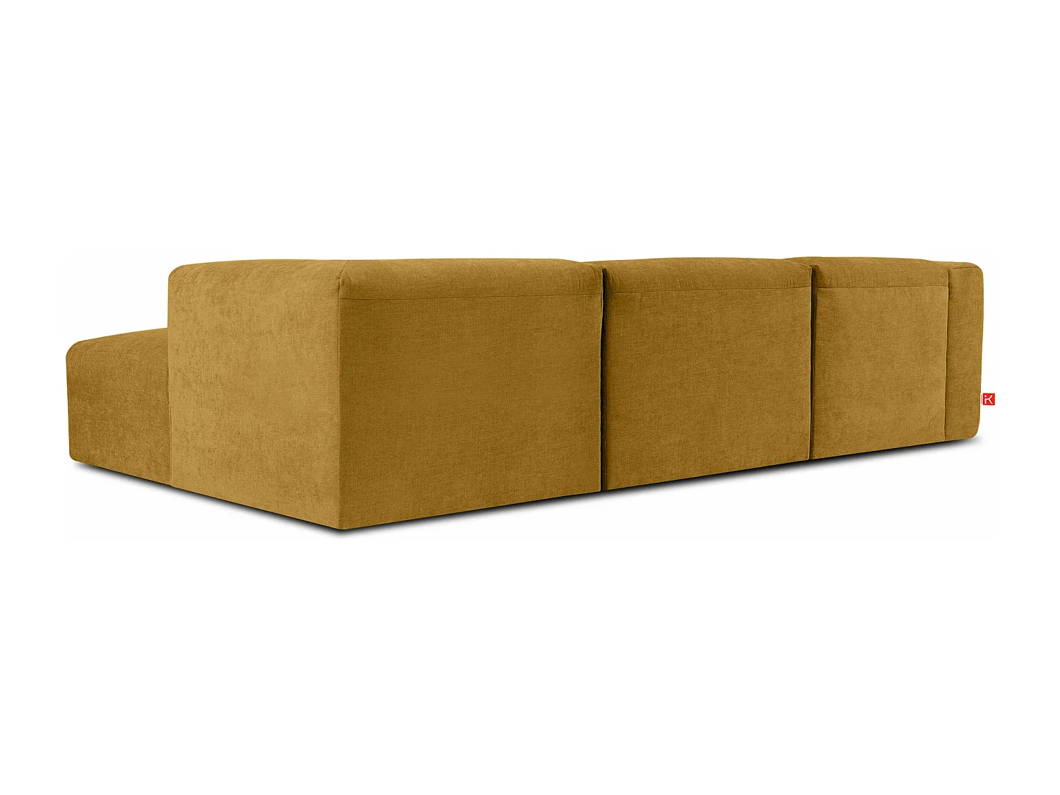 Ecksofa Rechts mit extrem weicher und bequemer Sitz - gelb - BUFFO