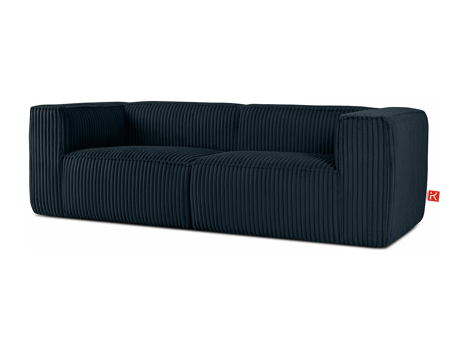 Modernes Sofa 3 Sitzer aus breitem Cordstoff - marineblau - FEROX