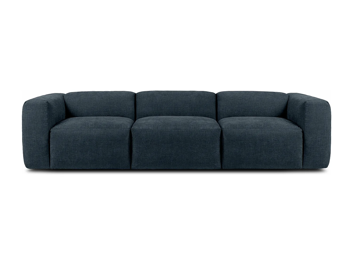 Sofa 3 Sitzer mit extrem weicher und bequemer Sitz - dunkelblau - BUFFO