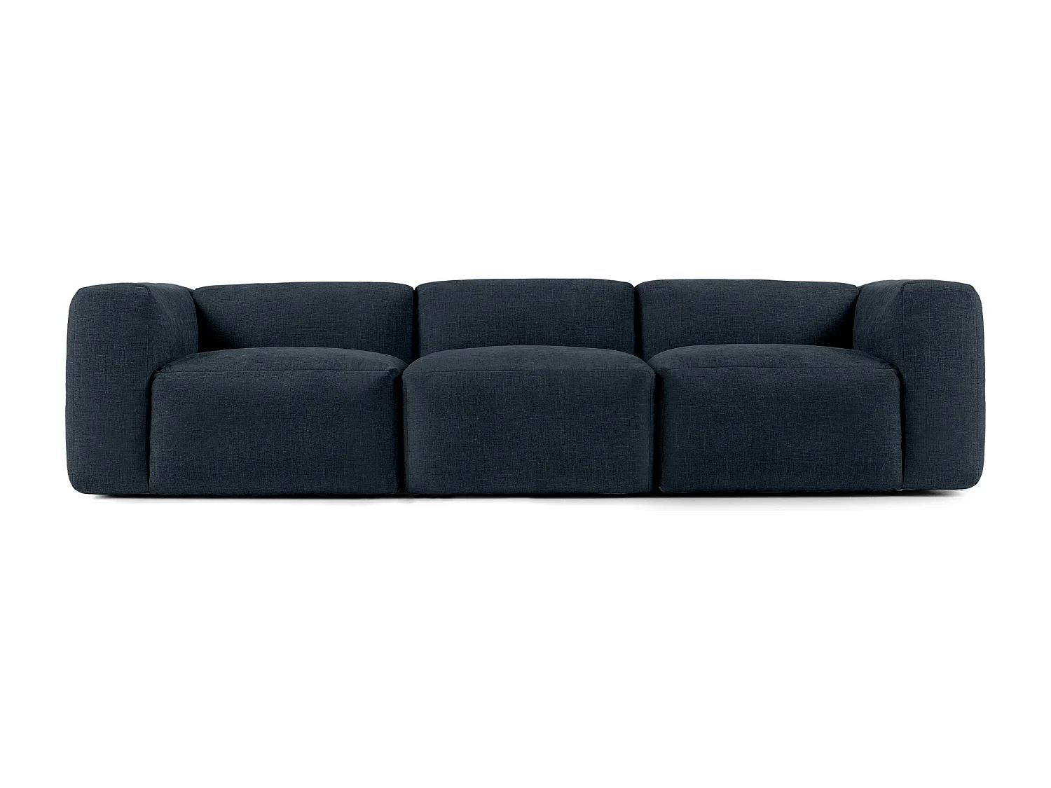 Sofa 3 Sitzer mit extrem weicher und bequemer Sitz - dunkelblau - BUFFO