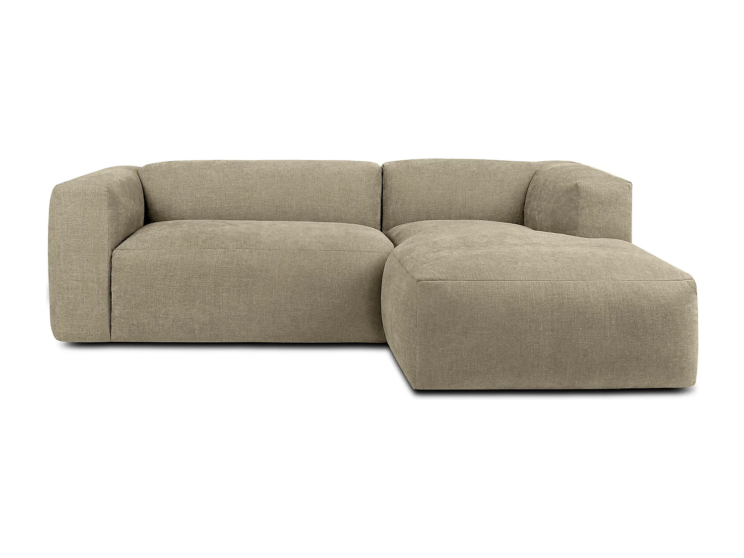 Ecksofa Rechts 3/4 Sitzer mit extrem weicher und bequemer Sitz - gelb - BUFFO