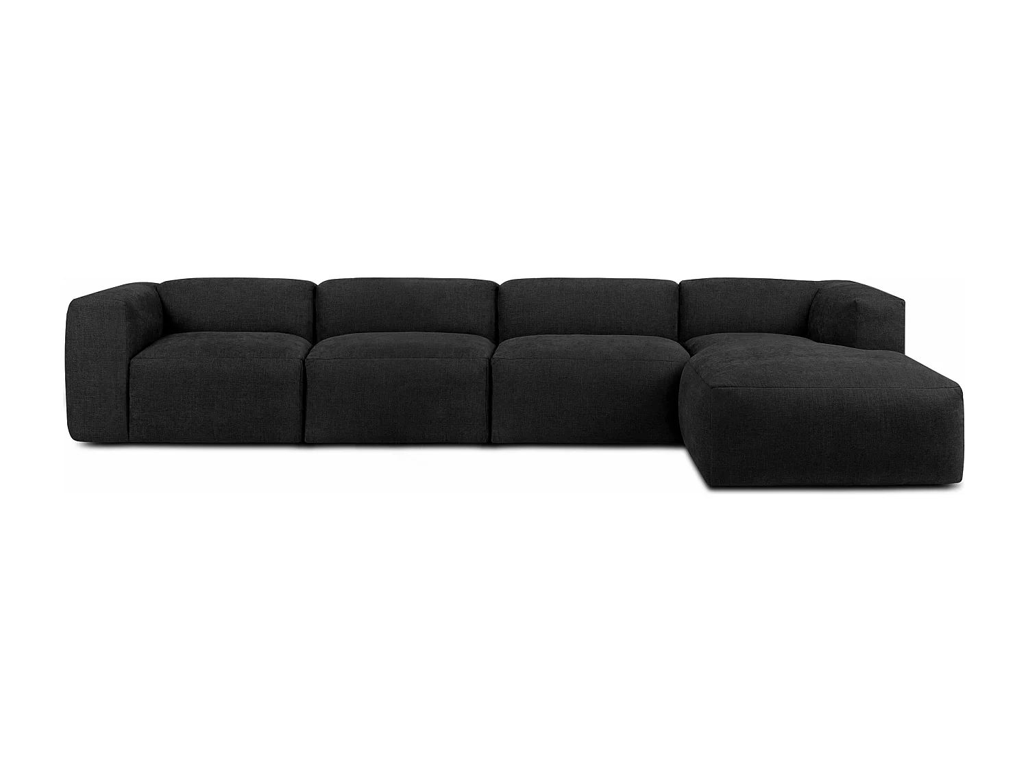 Ecksofa Rechts 6-Sitzer mit extrem weicher und bequemer Sitz - grau - BUFFO