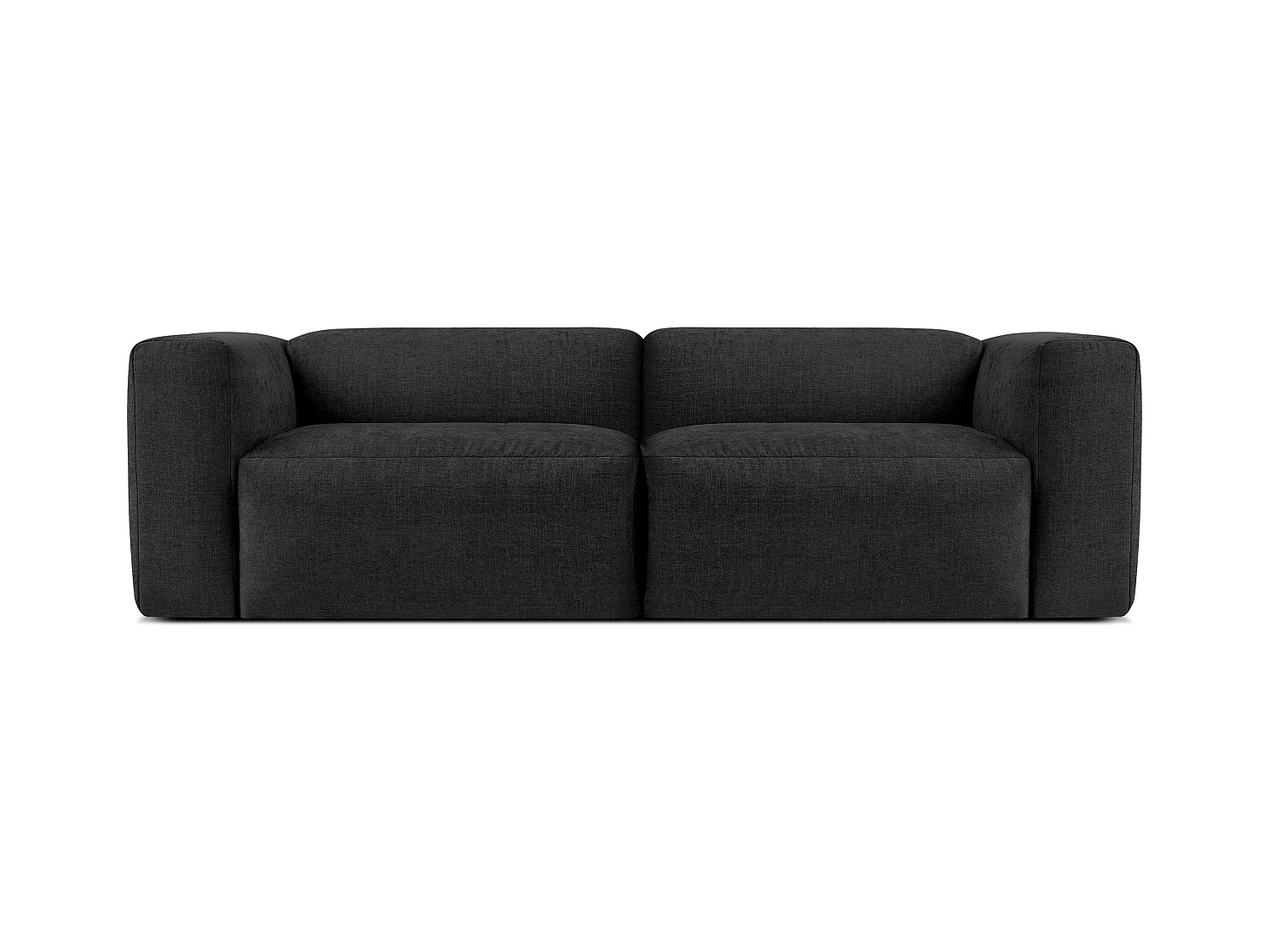 Canapé 2,5 places avec assise extrêmement moelleuse et confortable - gris - BUFFO