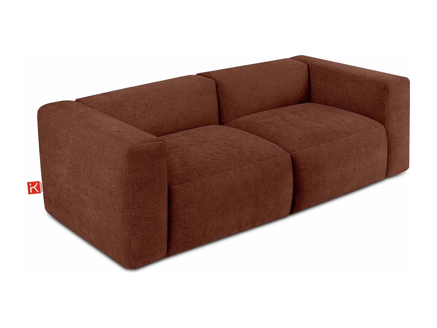Sofa 2,5 Sitzer mit extrem weicher und bequemer Sitz - orange - BUFFO