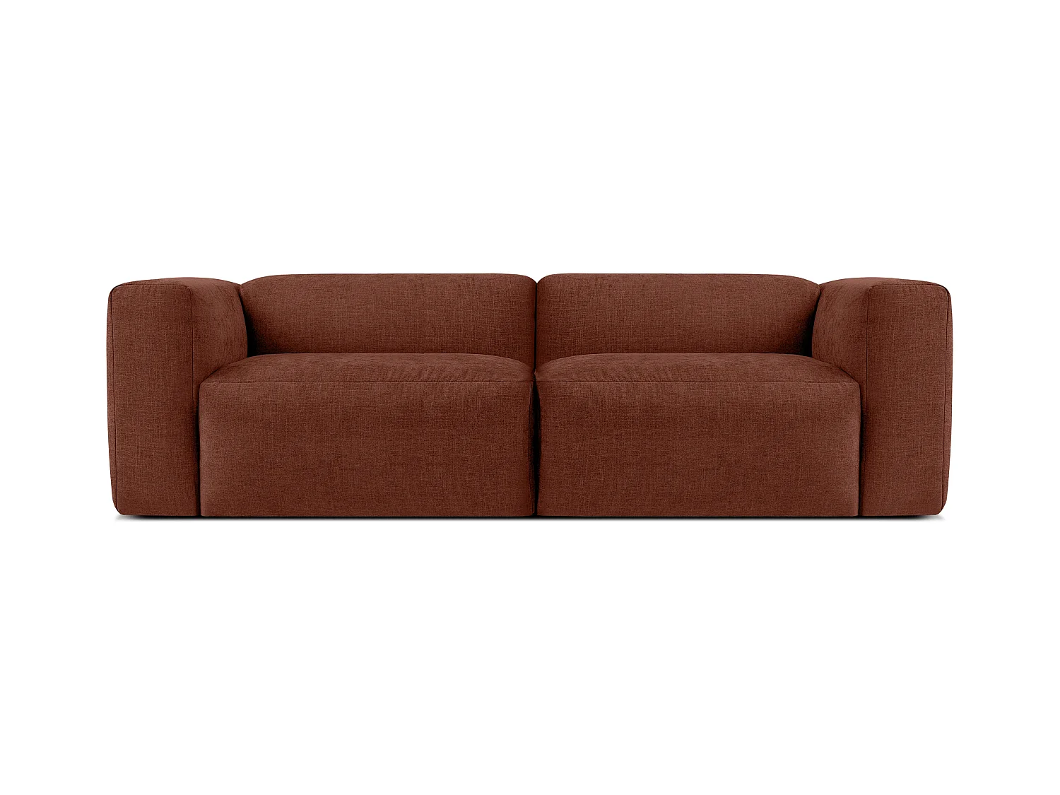 Canapé 2,5 places avec assise extrêmement moelleuse et confortable - orange - BUFFO