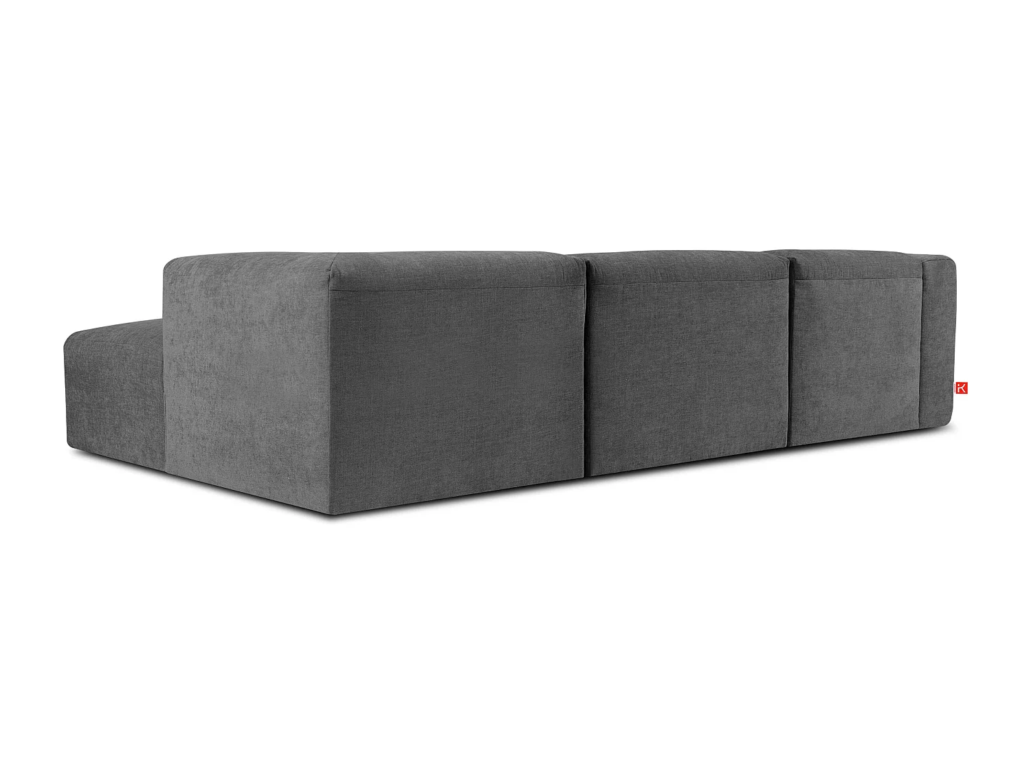 Ecksofa Rechts mit extrem weicher und bequemer Sitz - grau - BUFFO