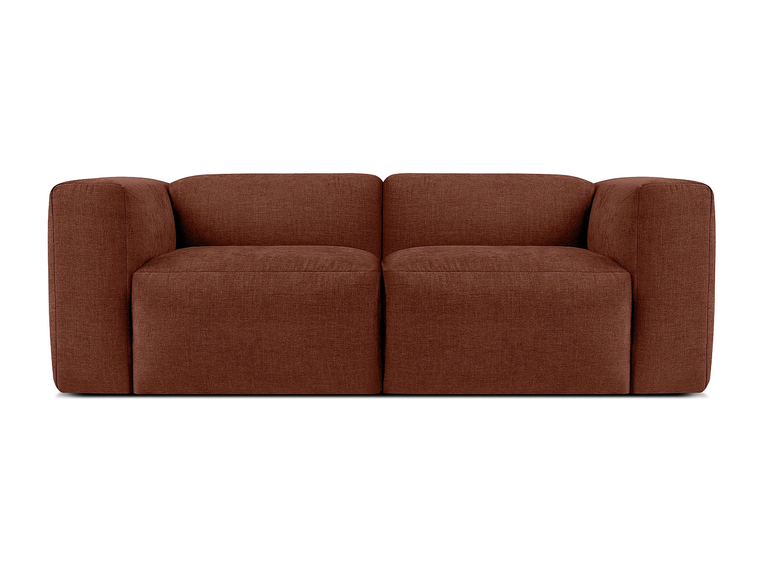 Sofa 2 Sitzer mit extrem weicher und bequemer Sitz - orange - BUFFO