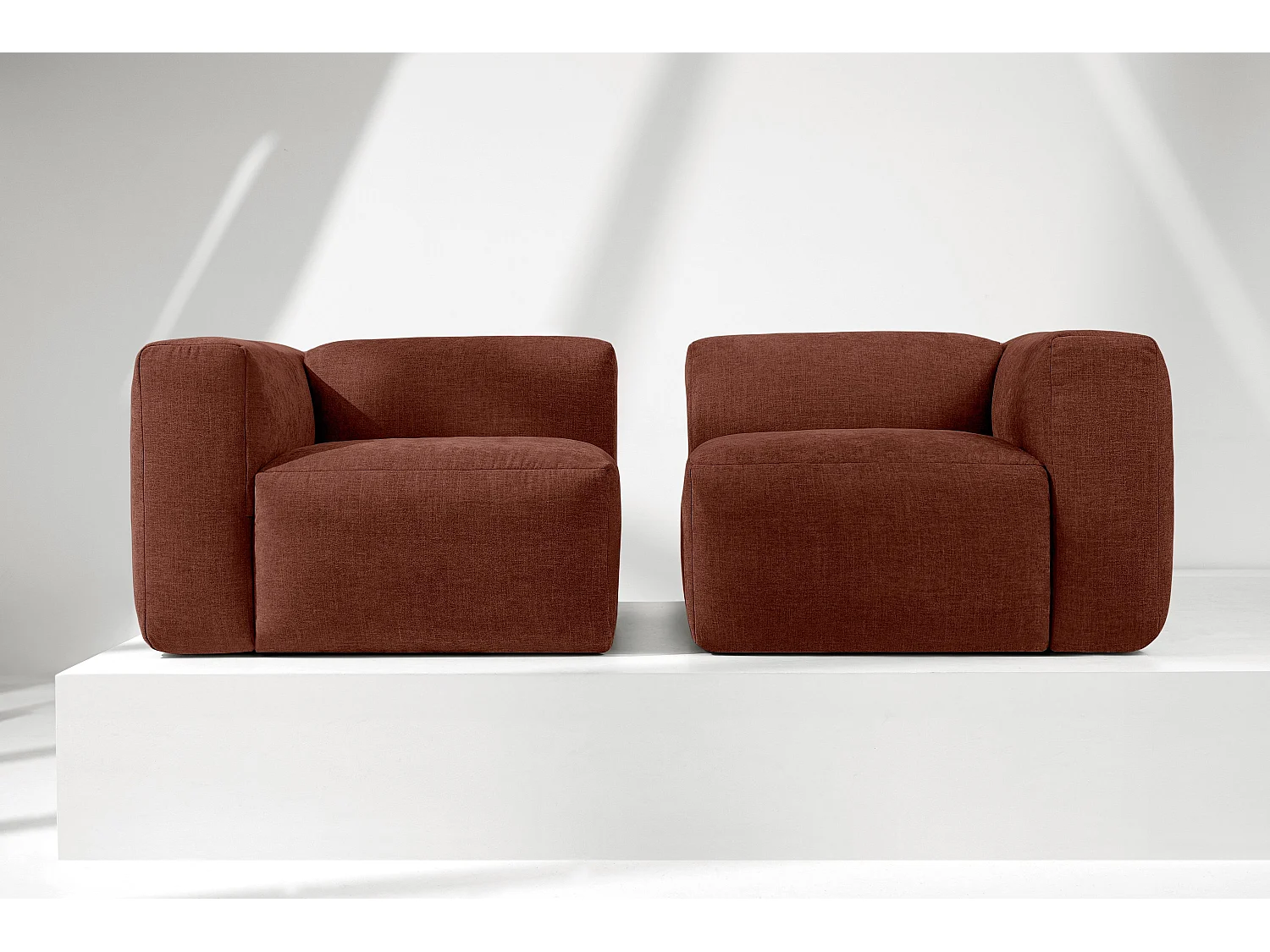 Sofa 2 Sitzer mit extrem weicher und bequemer Sitz - orange - BUFFO