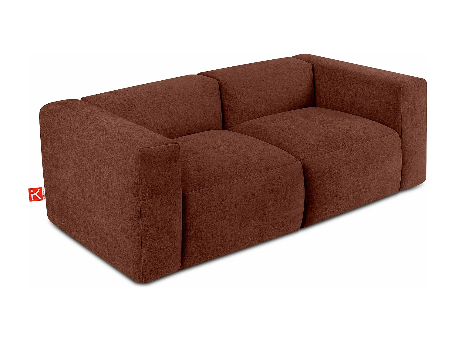 Sofa 2 Sitzer mit extrem weicher und bequemer Sitz - orange - BUFFO