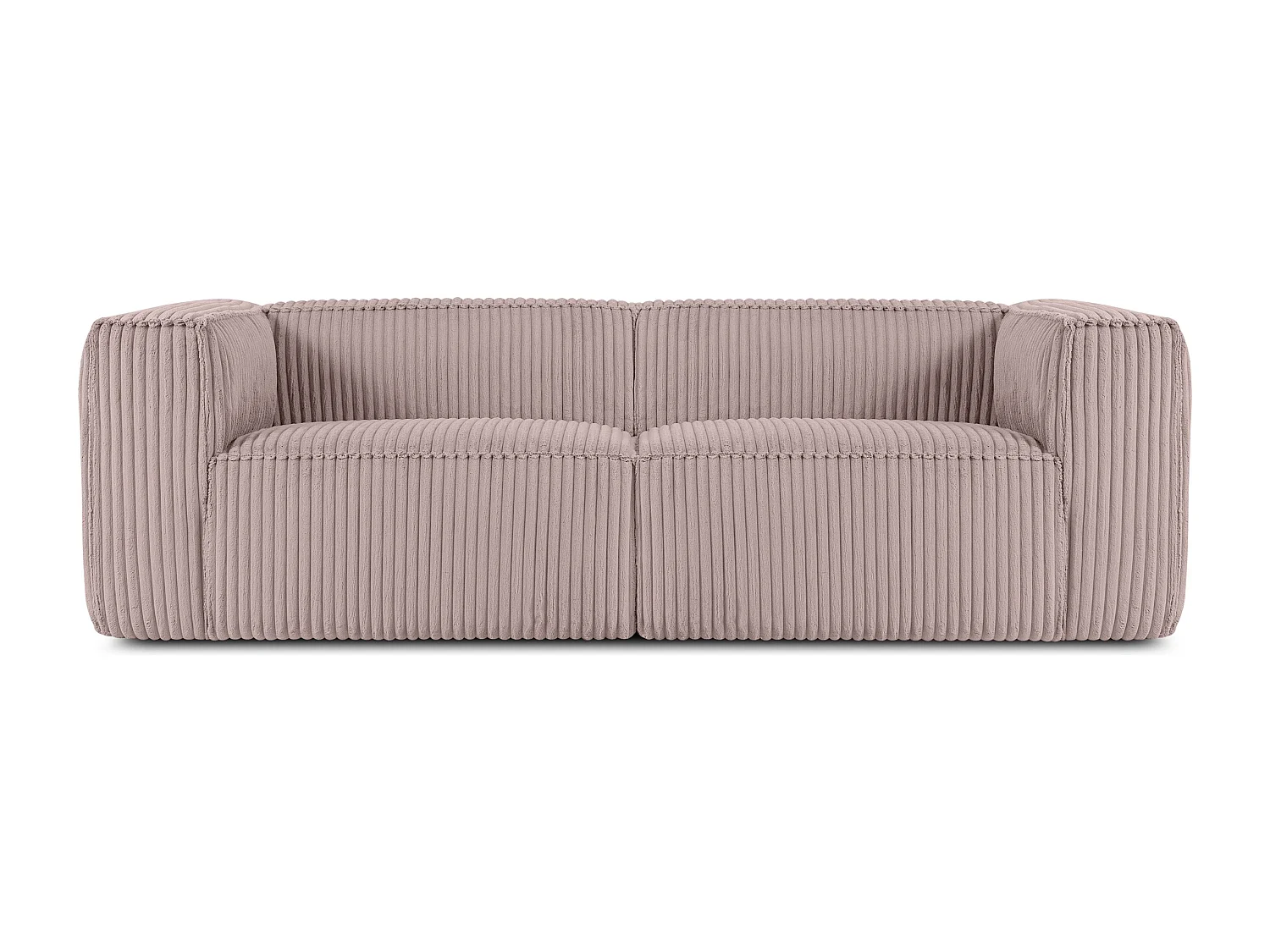 Modernes Sofa 3 Sitzer aus breitem Cordstoff - rosa - FEROX