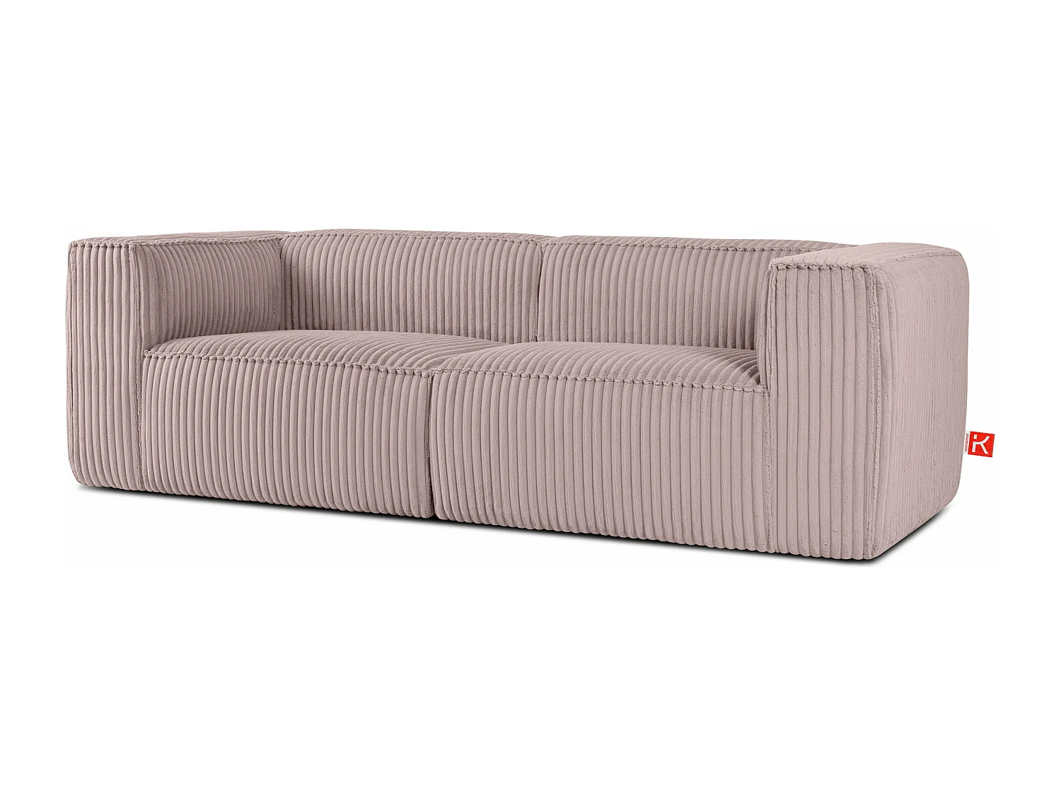 Modernes Sofa 3 Sitzer aus breitem Cordstoff - rosa - FEROX