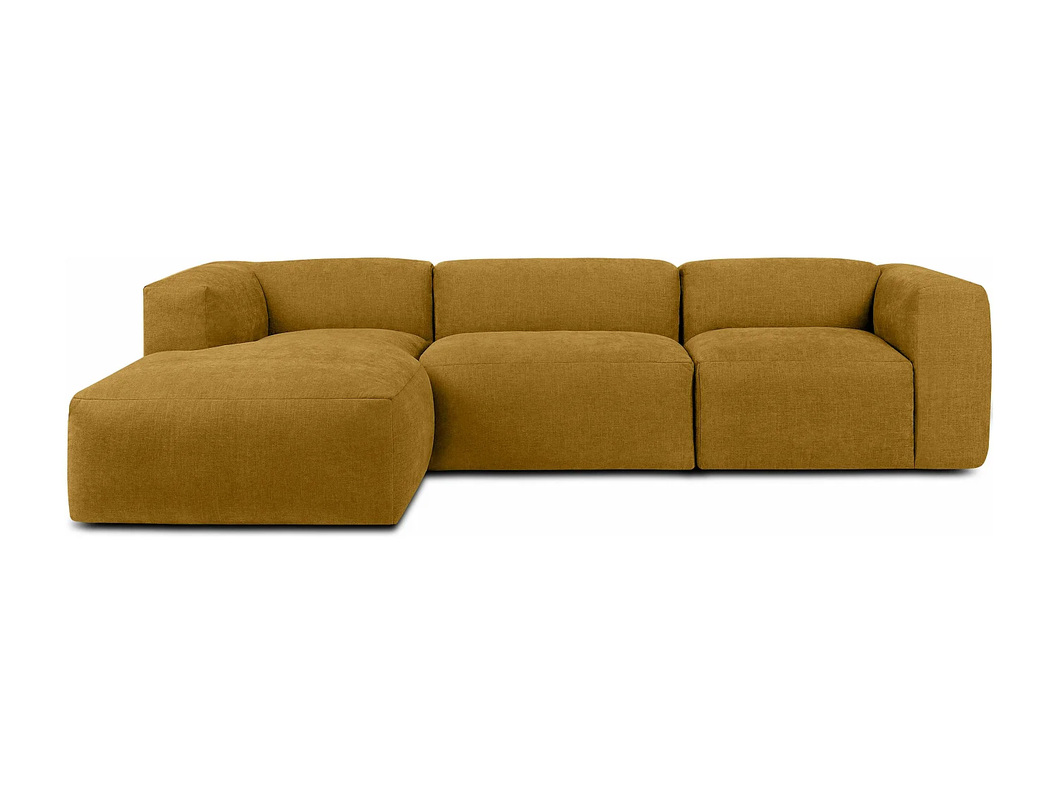 Ecksofa Links mit extrem weicher und bequemer Sitz - gelb - BUFFO