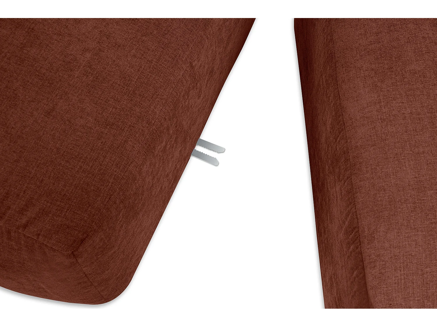 Ecksofa Rechts mit extrem weicher und bequemer Sitz - orange - BUFFO