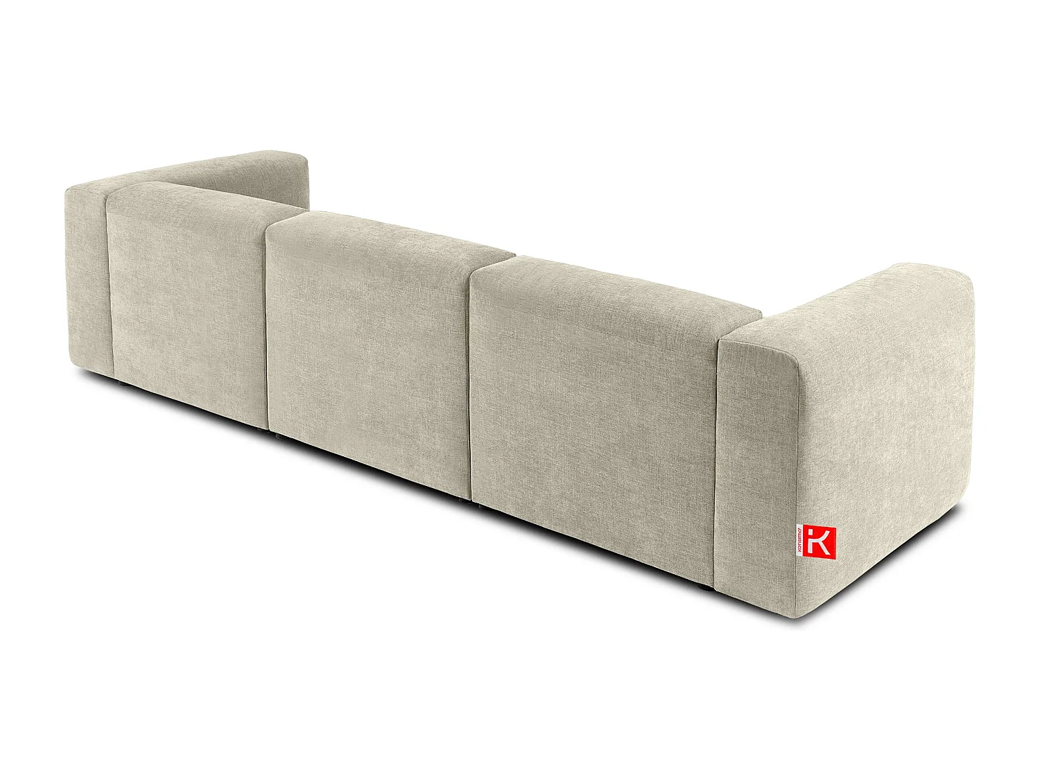 Sofa 3 Sitzer mit extrem weicher und bequemer Sitz - ecrufarben - BUFFO