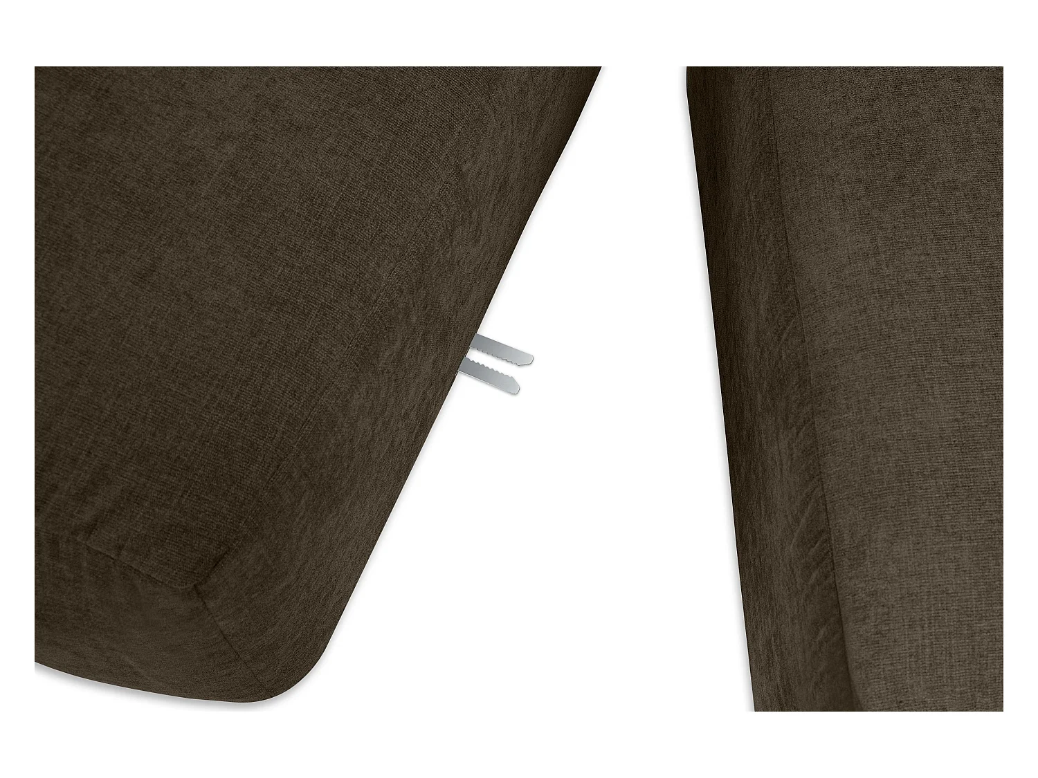 Ecksofa Rechts mit extrem weicher und bequemer Sitz - braun - BUFFO