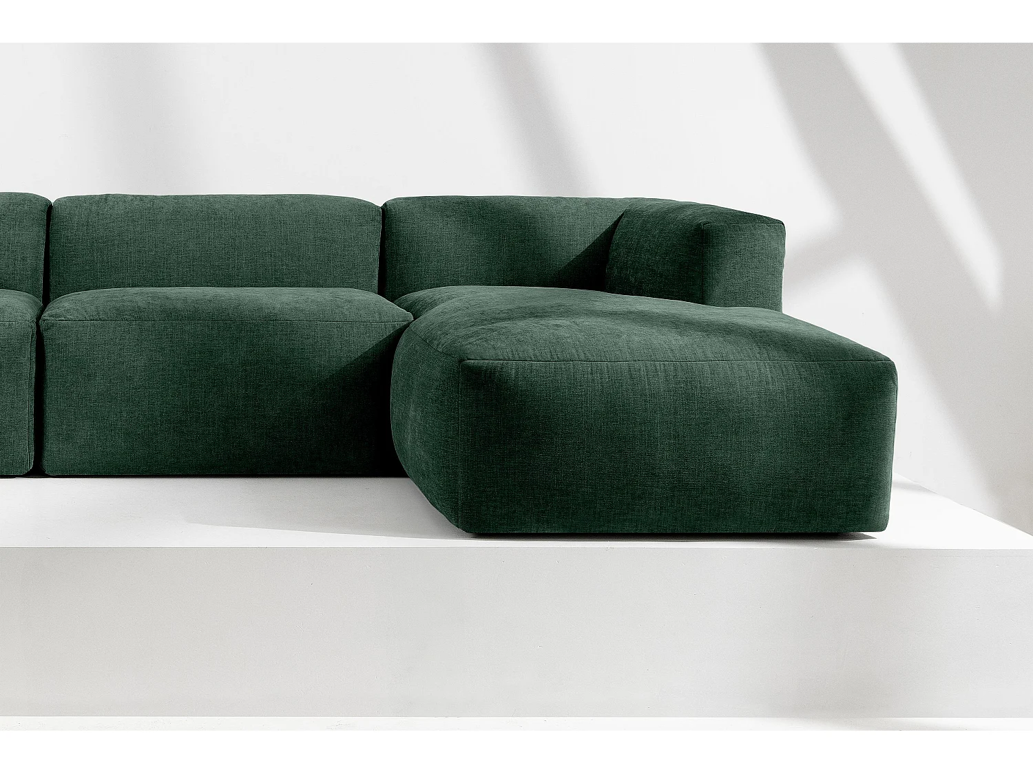 Ecksofa Rechts mit extrem weicher und bequemer Sitz - marineblau - BUFFO