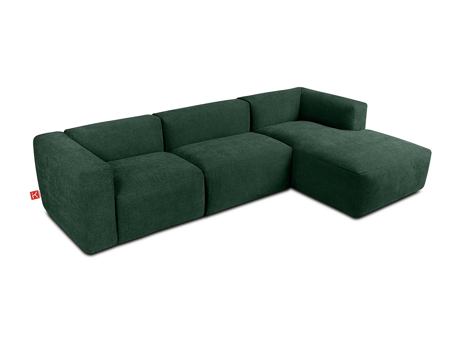 Ecksofa Rechts mit extrem weicher und bequemer Sitz - marineblau - BUFFO