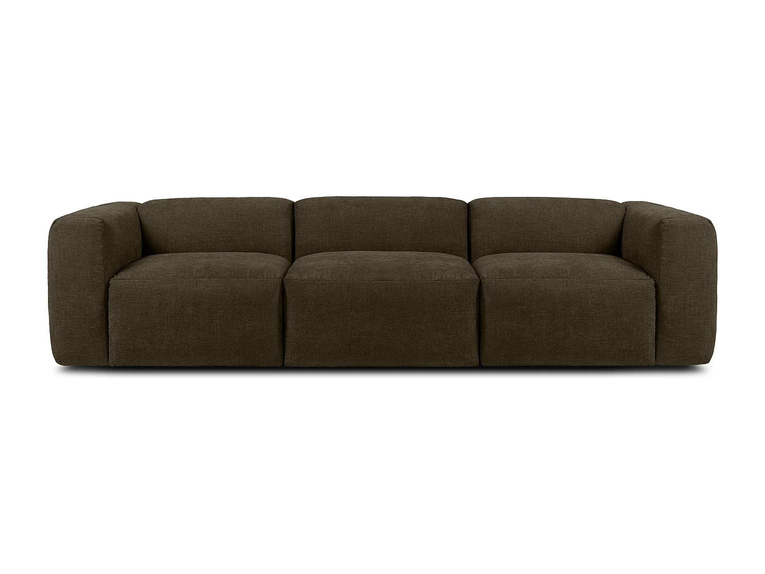 Sofa 3 Sitzer mit extrem weicher und bequemer Sitz - braun - BUFFO