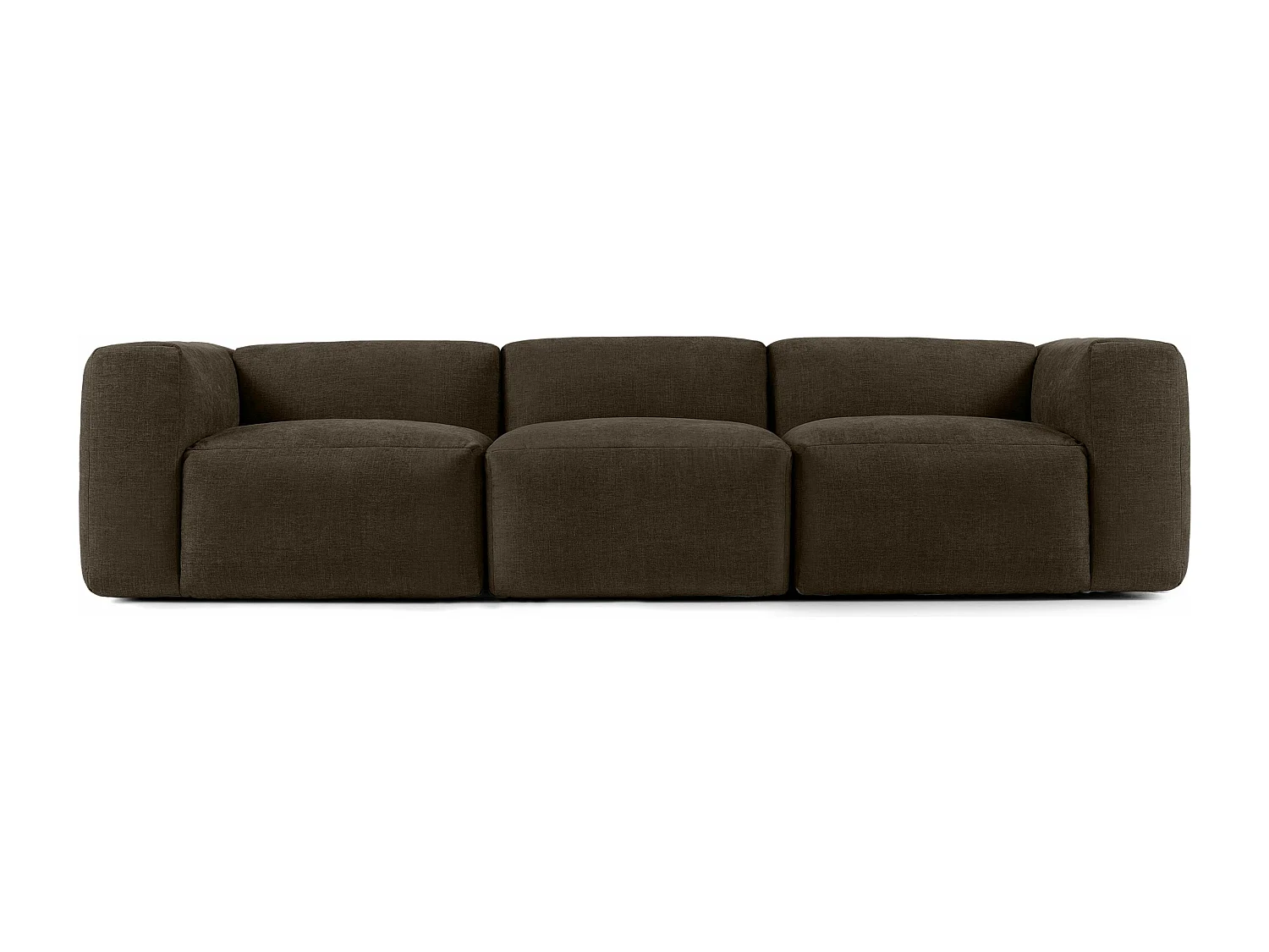 Sofa 3 Sitzer mit extrem weicher und bequemer Sitz - braun - BUFFO