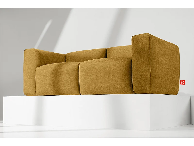 Sofa 2 Sitzer mit extrem weicher und bequemer Sitz - gelb - BUFFO