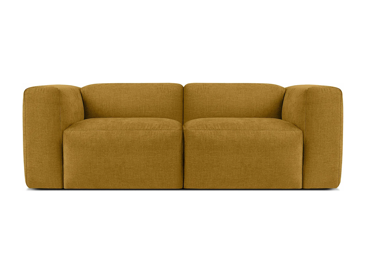 Canapé 2 places avec assise extrêmement moelleuse et confortable - jaune - BUFFO