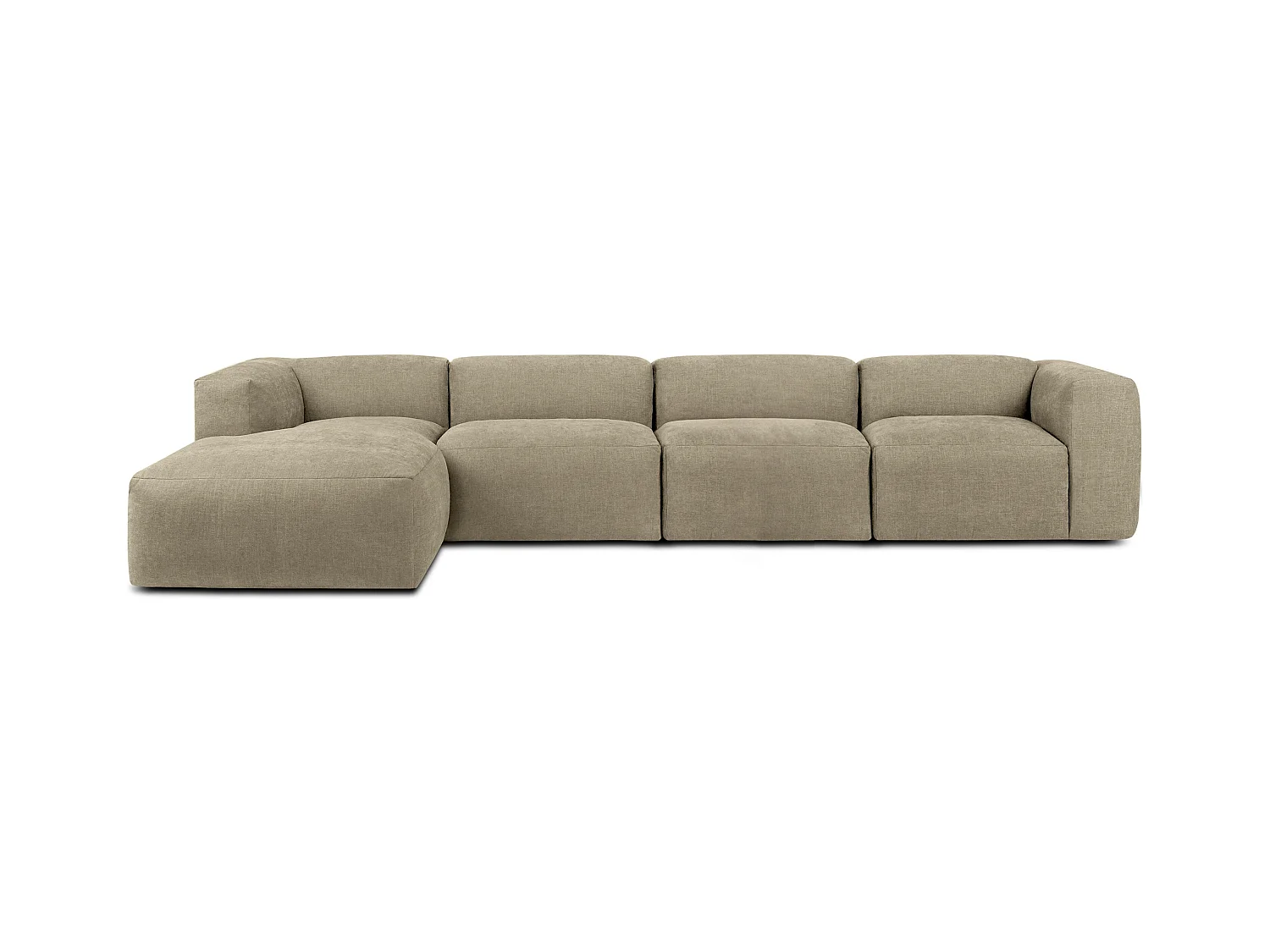Canapé d'angle gauche 6 places avec assise extrêmement moelleuse et confortable - jaune - BUFFO