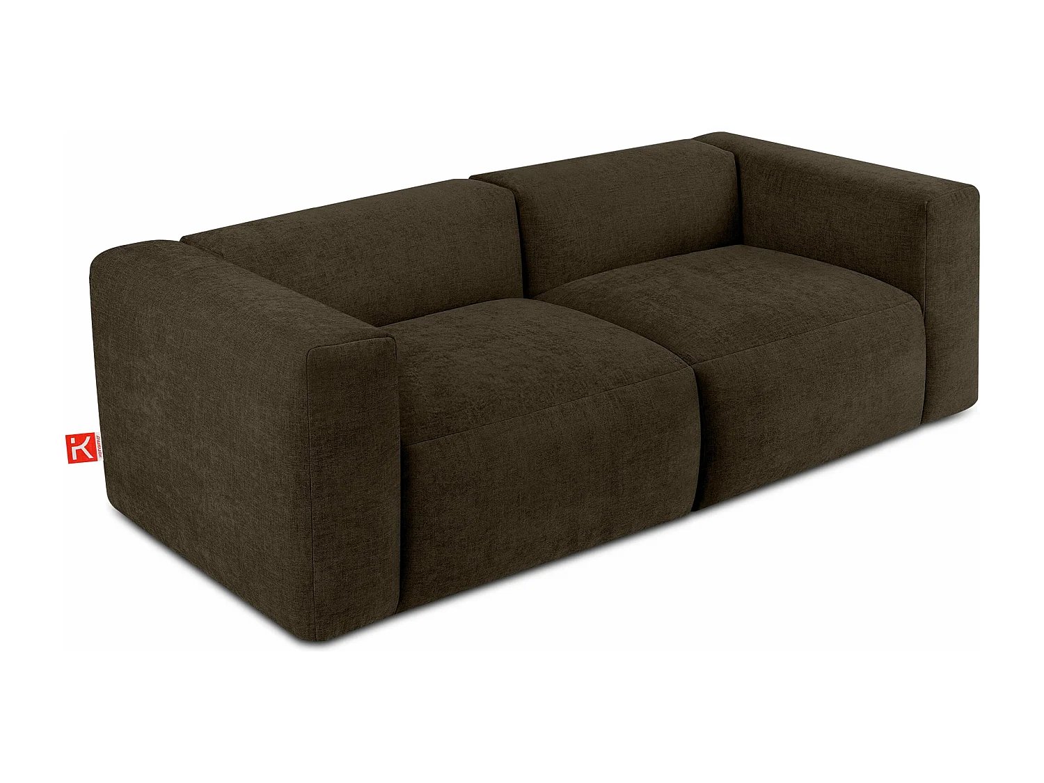 Sofa 2,5 Sitzer mit extrem weicher und bequemer Sitz - braun - BUFFO