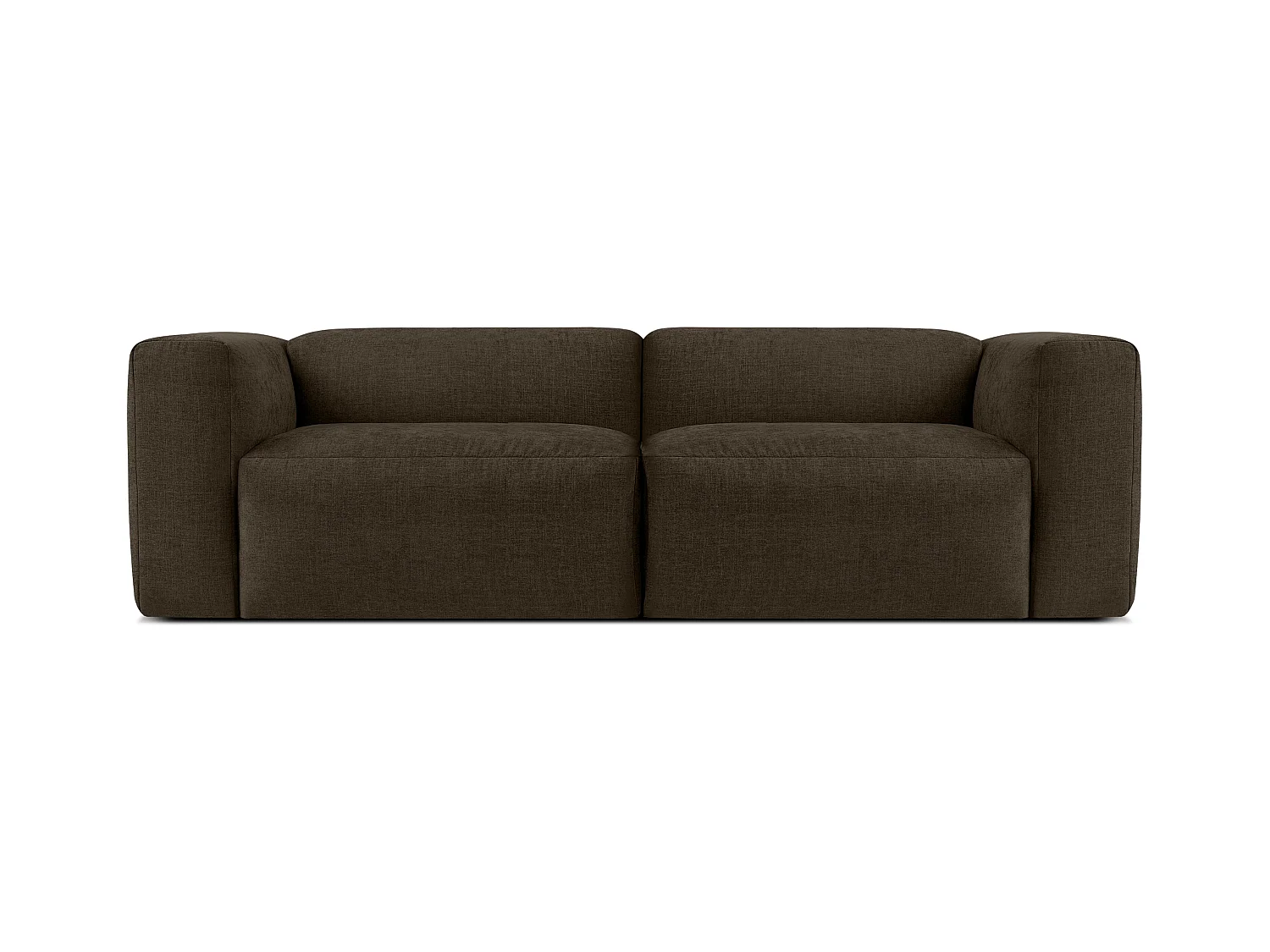 Canapé 2,5 places avec assise extrêmement moelleuse et confortable - marron - BUFFO