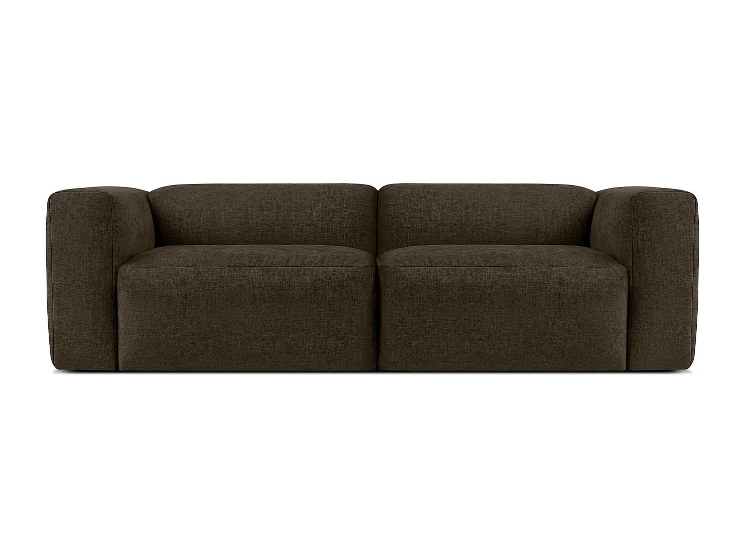 Canapé 2,5 places avec assise extrêmement moelleuse et confortable - marron - BUFFO