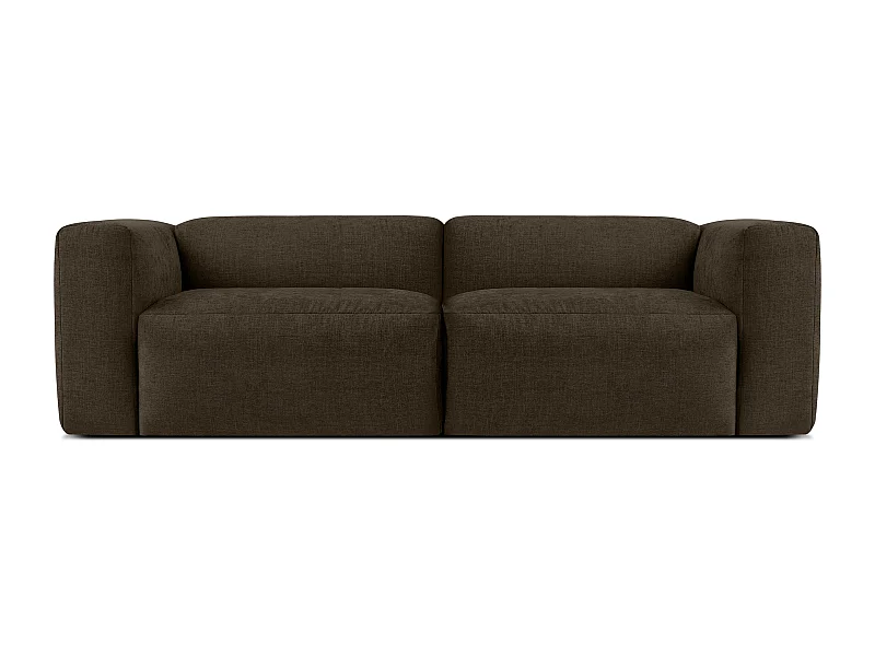 Canapé 2,5 places avec assise extrêmement moelleuse et confortable - marron - BUFFO