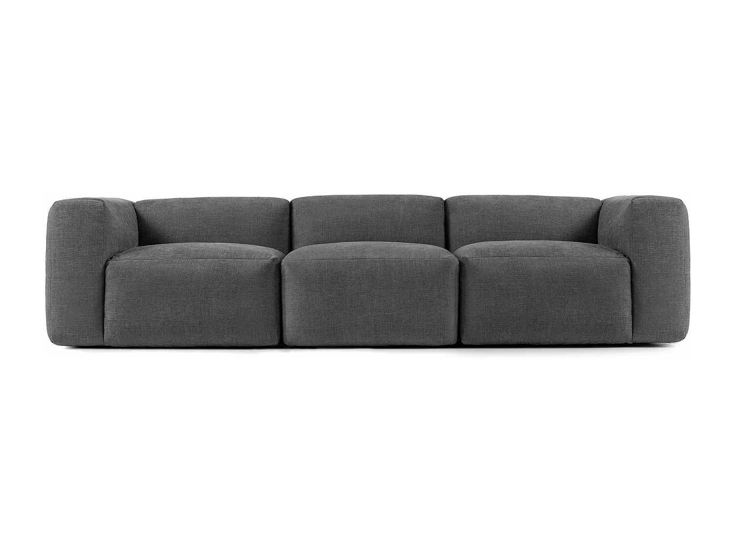 Sofa 3 Sitzer mit extrem weicher und bequemer Sitz - grau - BUFFO