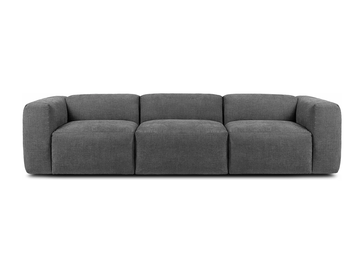 Sofa 3 Sitzer mit extrem weicher und bequemer Sitz - grau - BUFFO