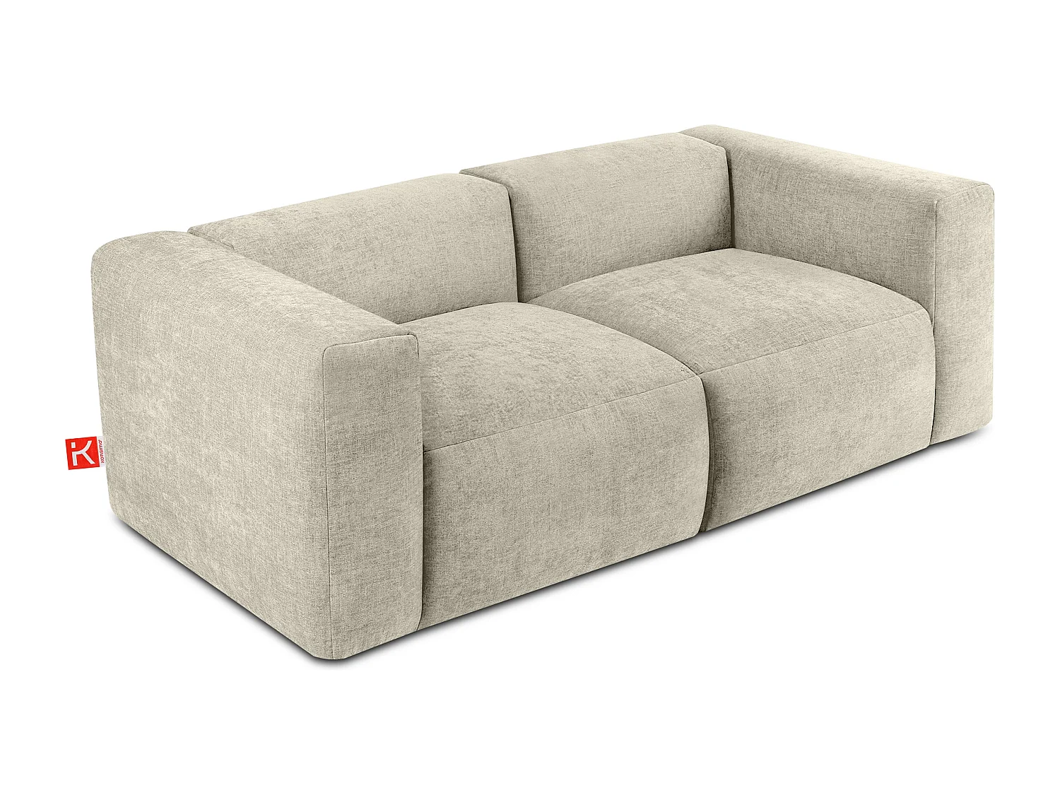 Sofa 2 Sitzer mit extrem weicher und bequemer Sitz - ecrufarben - BUFFO