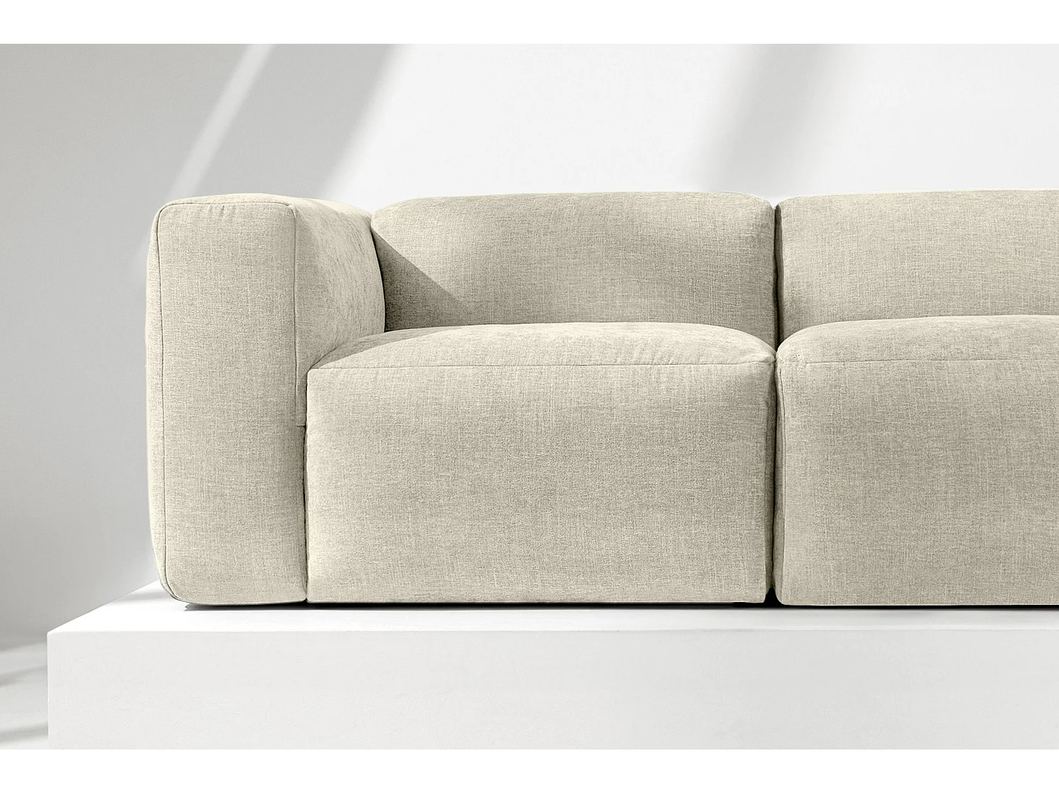 Sofa 2 Sitzer mit extrem weicher und bequemer Sitz - ecrufarben - BUFFO