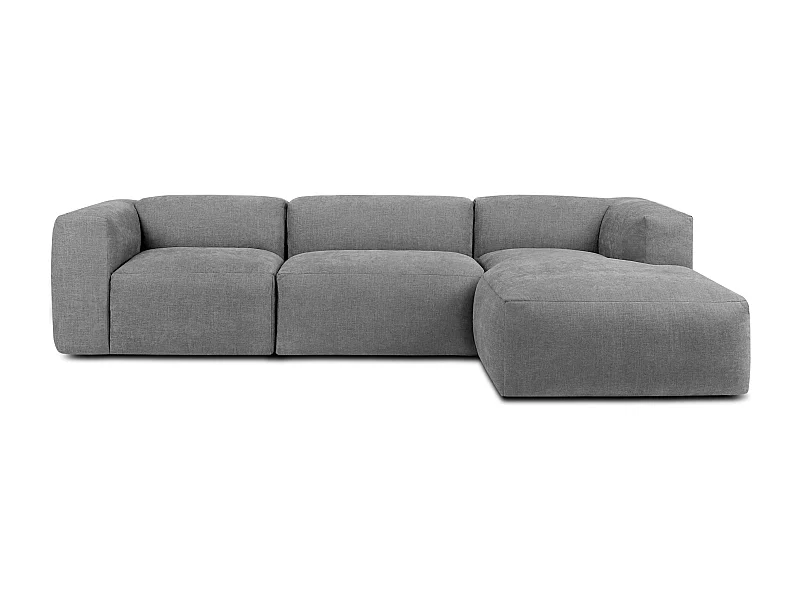 Ecksofa Rechts mit extrem weicher und bequemer Sitz - hellgrau - BUFFO