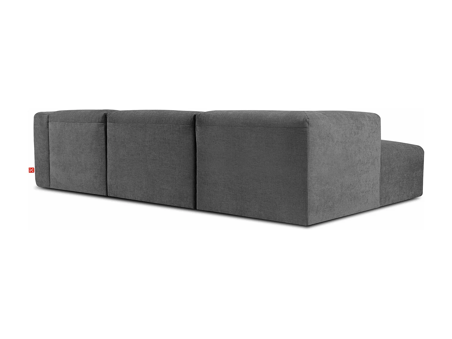 Ecksofa Links mit extrem weicher und bequemer Sitz - grau - BUFFO